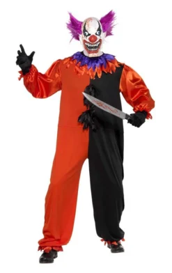 Smiffys All Mens Costumes Adult Sinister Bo Bo The Clown Costume