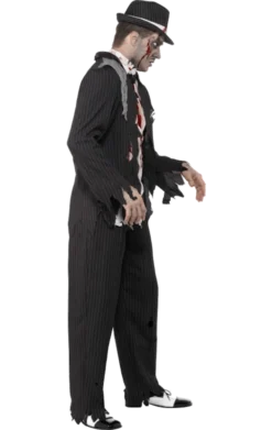 Smiffys Adult Zombie Gangster Costume All Mens Costumes