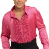 Rubies All Mens Costumes Pink Velour Shirt