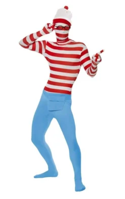 Smiffys All Mens Costumes Where's Wally Second Skin Costume