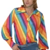 Smiffys 1970s Rainbow Colour Shirt