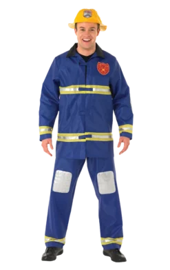 Rubies Mens Blue Fireman Costume