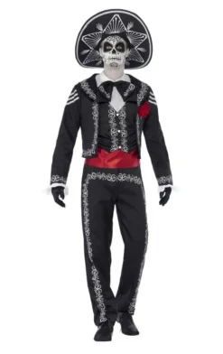 Smiffys Adult Day Of The Dead Senor Bones Costume