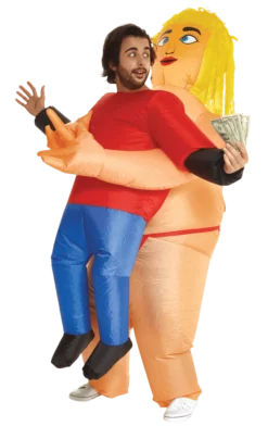 Body Republic Fat Stripper Inflatable Pick Me Up Costume All Mens Costumes
