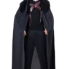 Bristol Novelty Black Fur Collared Cape All Mens Costumes