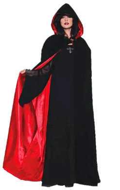 Underwraps Black/Red Deluxe Velvet Cape All Womens Costumes