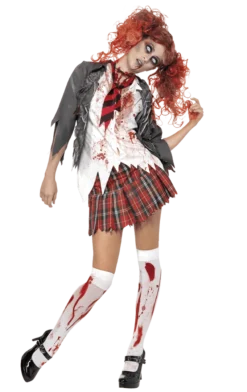 Smiffys High School Horror Zombie Schoolgirl Costume