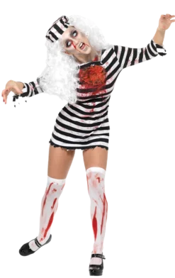 Smiffys Lady Zombie Convict Costume Adults