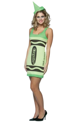 Rasta Imposta Crayola Screaming Green Tank Dress All Womens Costumes