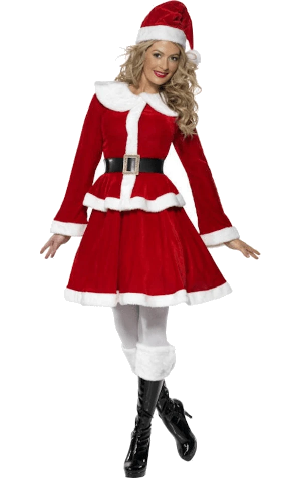 Smiffys Miss Santa Costume - Deluxe All Womens Costumes