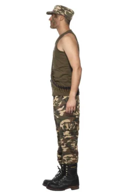 Smiffys All Mens Costumes Adult Khaki Camo Costume