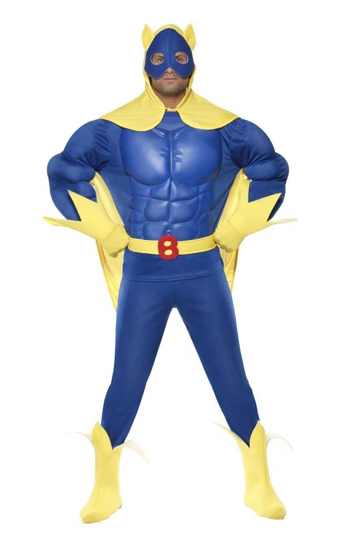 Smiffys All Mens Costumes Deluxe Bananaman Costume