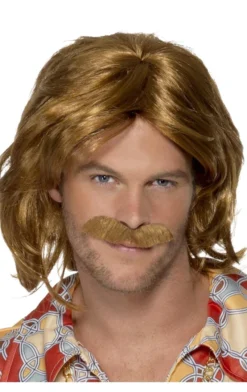 Smiffys 70s Super Trouper Wig & Moustache 1970s