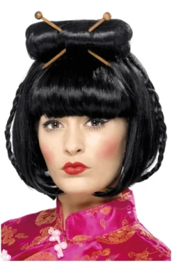 Smiffys Adult Asian Lady Black Wig
