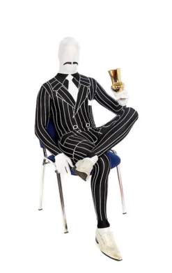 Body Republic Adult Gangster 20s Morphsuit Fancy Dress Costume