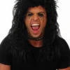 Generic Rocker Frizz Long Black Wig Accessories