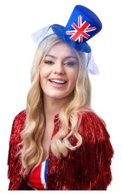 Generic Womens Union Jack Top Hat Fascinator Around The World